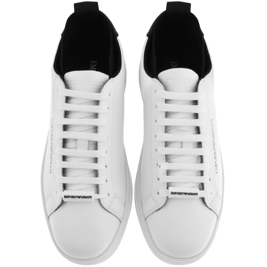 Alternative Image for ProductEmporio Armani Logo Trainers White3